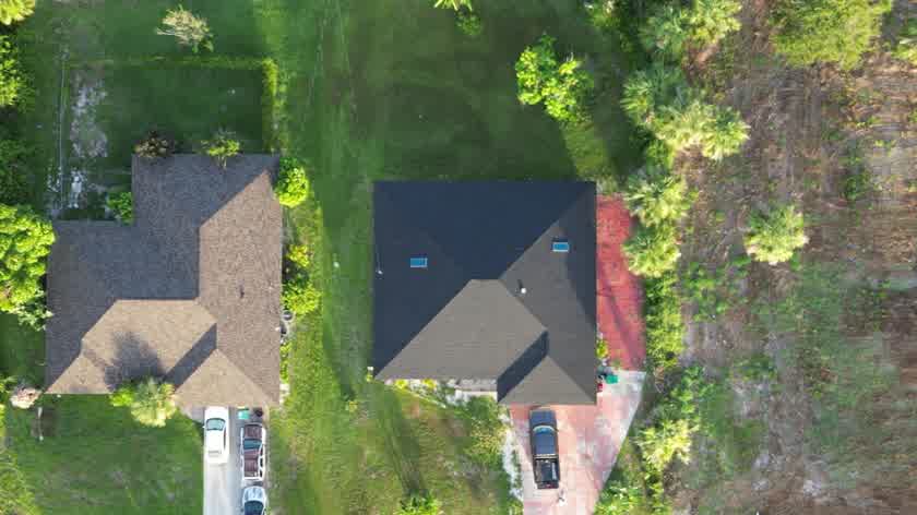 Architectural asphalt shingles installed on a residential roof